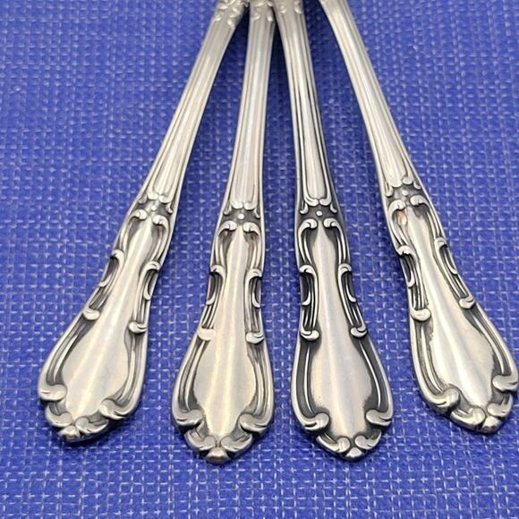 Set of 4 Towle Silver Merrimack Stainless Steel USA Teaspoon - Picture 6 of 7